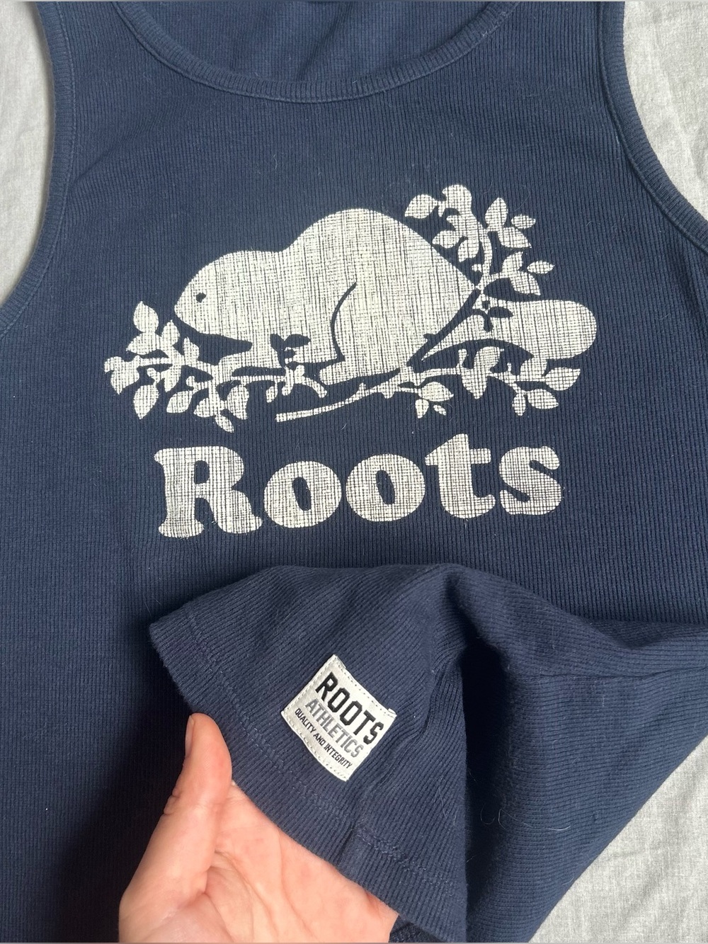 Roots Navy Blue Ribbed Tank - Picture 4 of 7